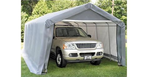 boxed in metal carport|garage in a box 12x20x8.